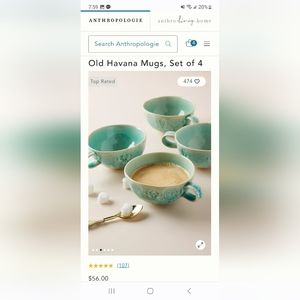 Anthropologie Old Havana Mugs